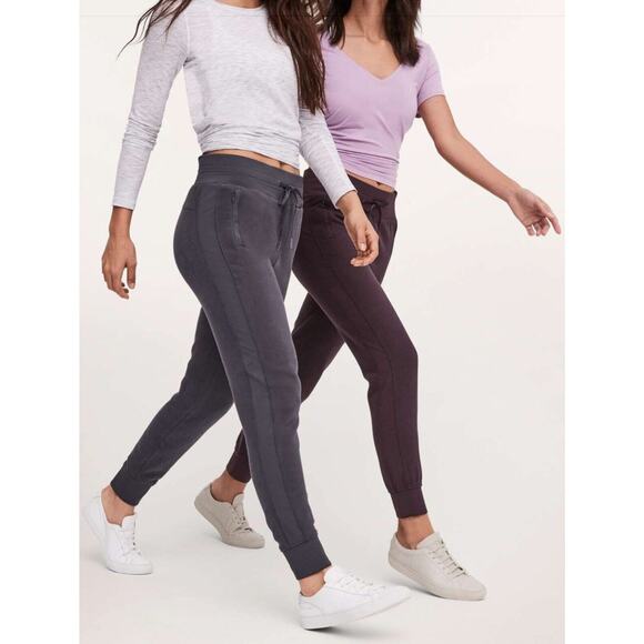 Lululemon Jogger ‘Get Going’ Sweatpants Grey Cotton Terry W5ASGS - Size 8 / M - Picture 4 of 16